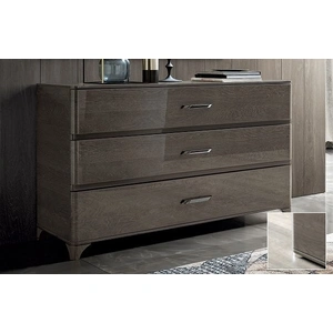 Camelgroup, Italy Maia FLAT 3-Drawer Double Dresser w/Maia Handles, Grey