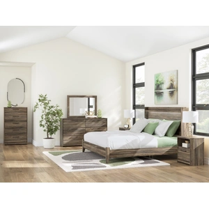 Ashley Furniture Elbrim MDF Panel Bedroom Set, Brown