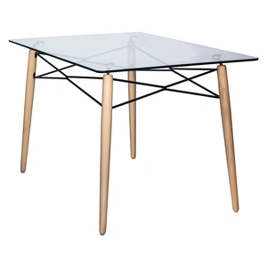 LeisureMod Dover Rectangle Wood Dining Table