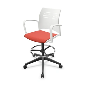Actiu Spacio Polypropylene Gaslift Swivel Office Draughtman Armchair w/Pad Seat