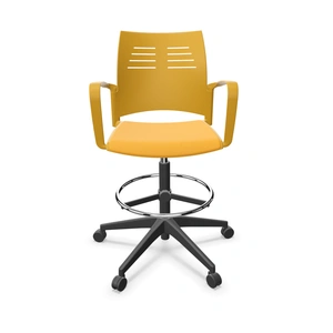 Actiu Spacio Polypropylene Gaslift Swivel Office Draughtman Armchair w/Pad Seat