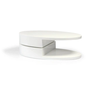 Beverly Hills Furniture Ergo Swivel Coffee Table, White