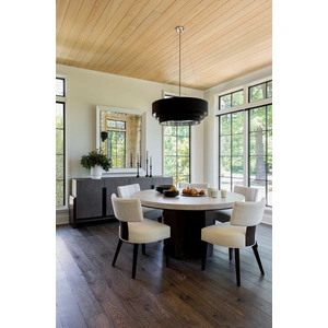 Universal Furniture Topanga Wood Round Dining Table, Silver Fox