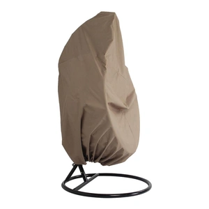 LeisureMod Hanging Single Egg Swing Chair Cover, Brown