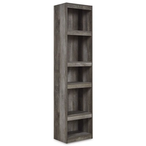Ashley Furniture Wynnlow 4-Piece Modern Farmhouse Fireplace Entertainment Wall - Gray, Gray