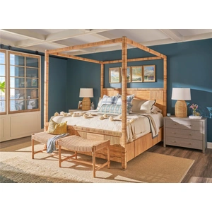 Universal Furniture Chatham Rattan Canopy Bedroom Set, Natural Rattan