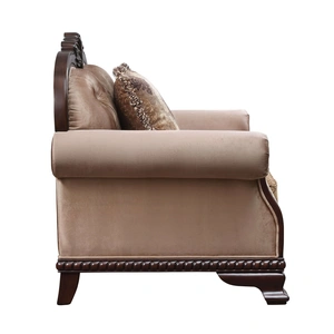 ACME Chateau De Ville Fabric Loveseat, Beige