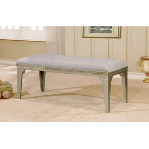 Furniture of America Diocles Mirror/Wood Rectangular Dining Set, Silver/Grey