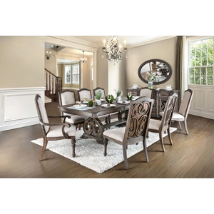 Furniture of America Arcadia Wood Extendable Dining Set, Rustic Natural Tone