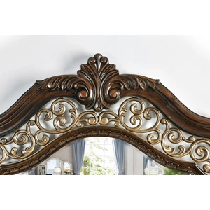 Furniture of America Menodora Wood Mirror, Brown Cherry