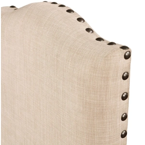 Furniture of America Julia Fabric/Wood Dining Side Chair, Set of 2, Light Oak/Beige