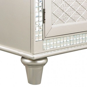 Furniture of America Adelina Wood/Mirror Server w/2 Doors, 2 Drawers & Wine Storage, Champagne