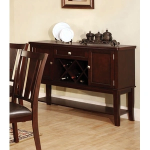 Furniture of America Edgewood Wood Extendable Dining Set, Espresso