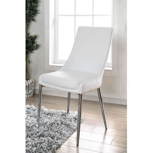 Furniture of America Izzy Glass/Mirror/Metal Round Dining Set, Clear/Silver