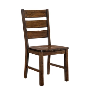 Furniture of America Dulce Wood Dining Side Chair, Set of 2, Walnut