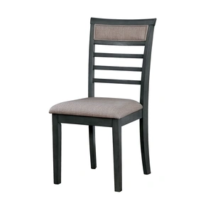 Furniture of America Taylah 5-Piece Fabric/Wood Dining Set, Weathered Gray/Beige