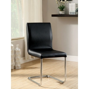 Furniture of America Lodia I Leatherette Dining Side Chair, Set of 2