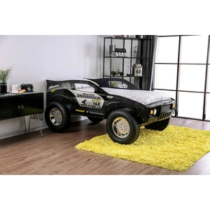 Furniture of America Speed Jump MDF/Particle Board Youth Car Bed, Twin Size, Black