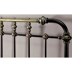 Furniture of America Riana Metal Panel Bed, Antique Black
