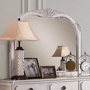 Furniture of America Esther Wood Mirror, Antique White