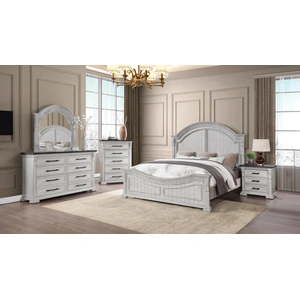 Galaxy Home Furnishings Faith Wood Regular Bedroom Set, Antique White