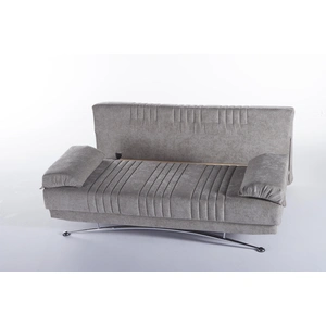Bellona USA Fantasy Chenille Fabric Storage Sleeper Sofabed, Valencia Gray