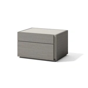 J&M Furniture Sintra LED Headboard Bedroom Set, Grey/White