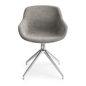 Calligaris Igloo Fabric/Metal Customizable Dining Armchair w/360° Swivel/Return (Set of 4)