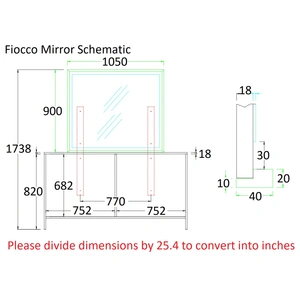 J&M Furniture Fiocco Premium Rectangular Mirror