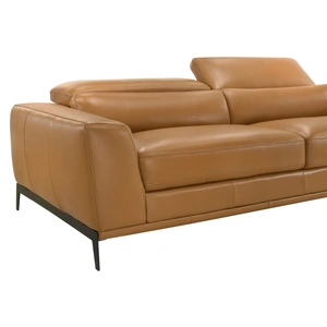 Beverly Hills Furniture Fiona Leather Living Room Set, Clay