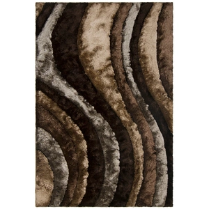 Chandra Flemish Polyester Rectangular Hand-woven Rug, Grey/Charcoal/Brown