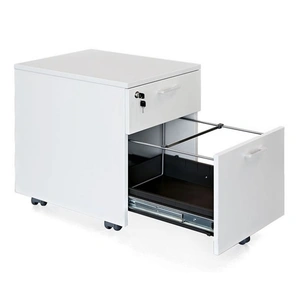 Actiu Mobile Pedestal w/1 Standard Drawer, 1 Filing Drawer & Metal Runners