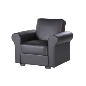 Bellona USA Floris PU Storage Sleeper Armchair, Santa Glory Black