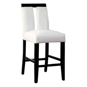Furniture of America Luminar I Leatherette/Wood Counter Height Dining Chair, Set of 2, White