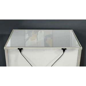 Furniture of America Eliora Mirror/Wood Nightstand w/2 Drawers & USB, Silver