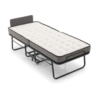 Casamode Folding Metal Duo Bed with Casters, Black