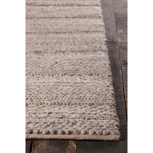 Chandra Forstel Wool Rectangular Hand-woven Rug, Natural Mix
