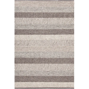 Chandra Forstel Wool Rectangular Hand-woven Rug, Grey Mix