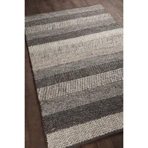 Chandra Forstel Wool Rectangular Hand-woven Rug, Grey Mix