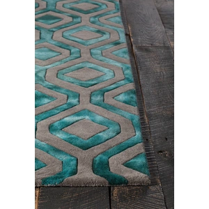Chandra Fran Wool Rectangular Hand-tufted Rug, Composition 2