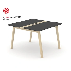 NARBUTAS Nova Wood HPL Square 4-6-Person Meeting Table w/2 Power Sockets