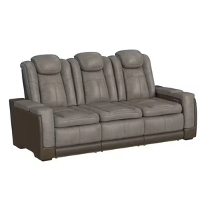 Elements SM Lantana Faux Leather Power Reclining Sofa w/LED Light