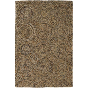 Chandra Galaxy Wool Rectangular Hand-knotted Rug, Composition 1