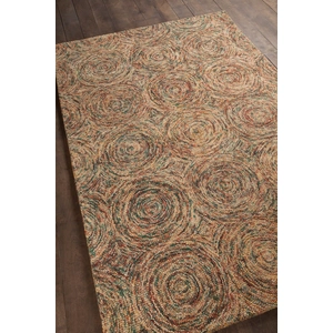Chandra Galaxy Wool Rectangular Hand-knotted Rug, Composition 1
