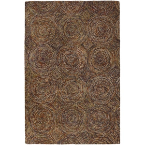 Chandra Galaxy Wool Rectangular Hand-knotted Rug, Composition 1