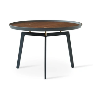 SohoConcept Furniture Galaxy 21.5-inch Round Coffee Table, Walnut