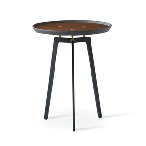 SohoConcept Furniture Galaxy 16.5-inch Round End Table, Walnut
