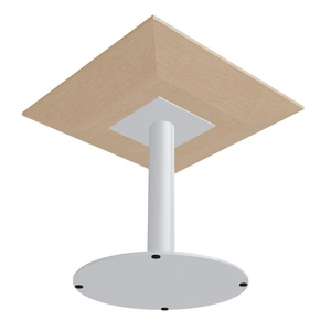 MDD Office Furniture Gravity Square Pedestal Cafe Table w/Metal Base