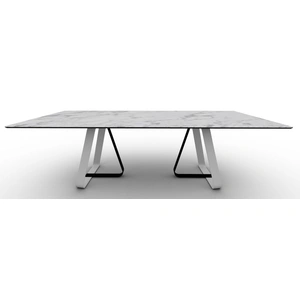 Calligaris Sunshine W98.4-inch Ceramic/Metal Customizable Rectangular Dining Table