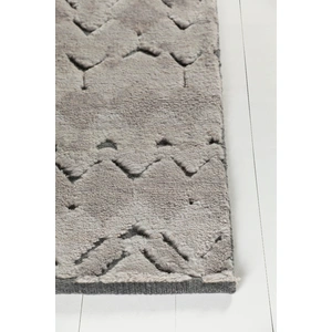 Chandra Genna Wool/Cotton Rectangular Hand-knotted Rug, Grey